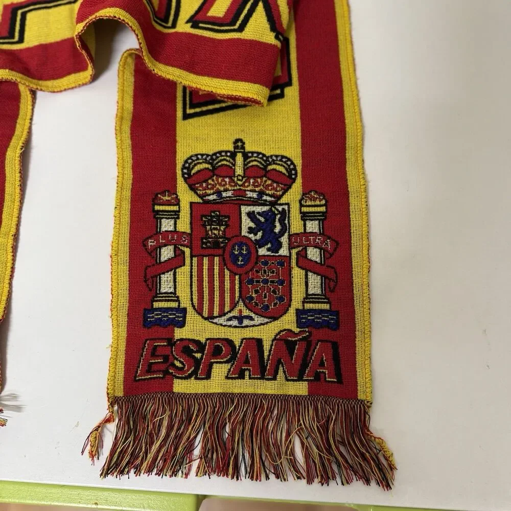 España Spain National Team Scarf World Cup Soccer Red Yellow Blue Warm NWOT